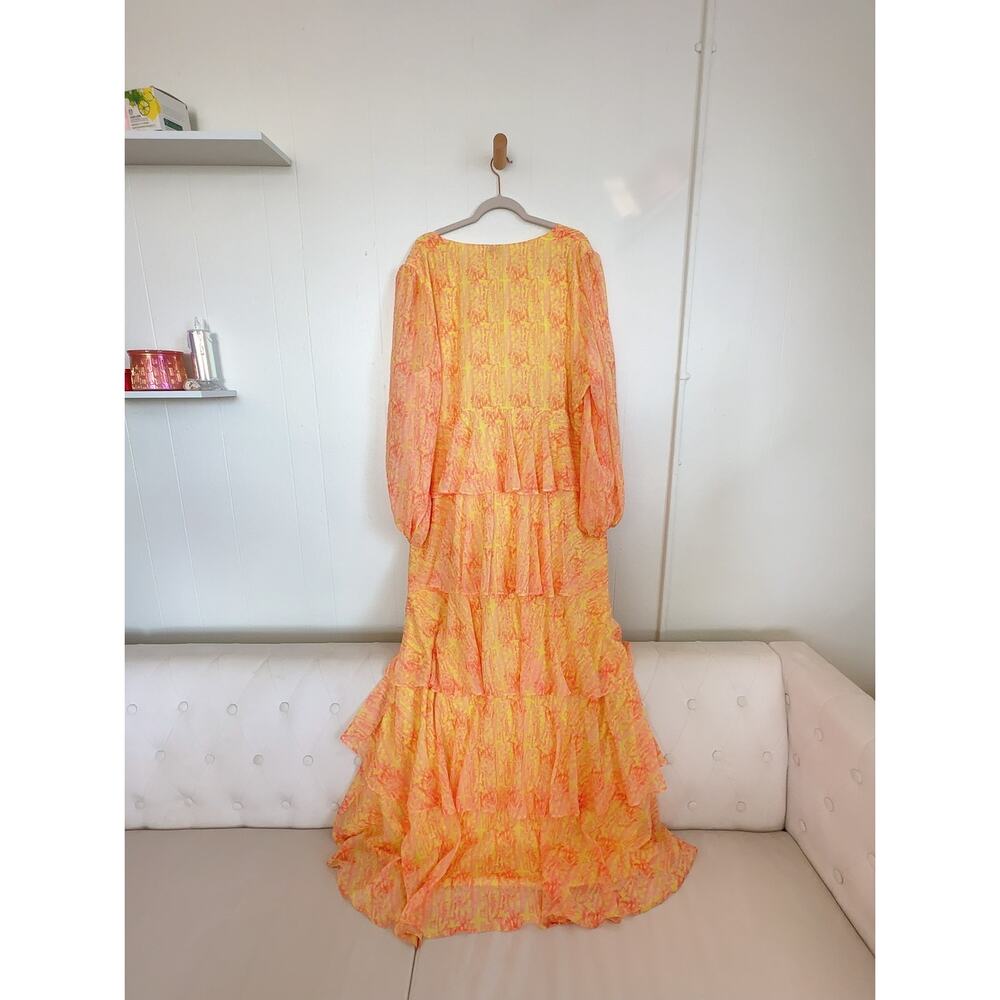 Pretty Lavish Curve Tiered Ruffle Maxi Dress NWT Size US 20 - Picture 3 of 8